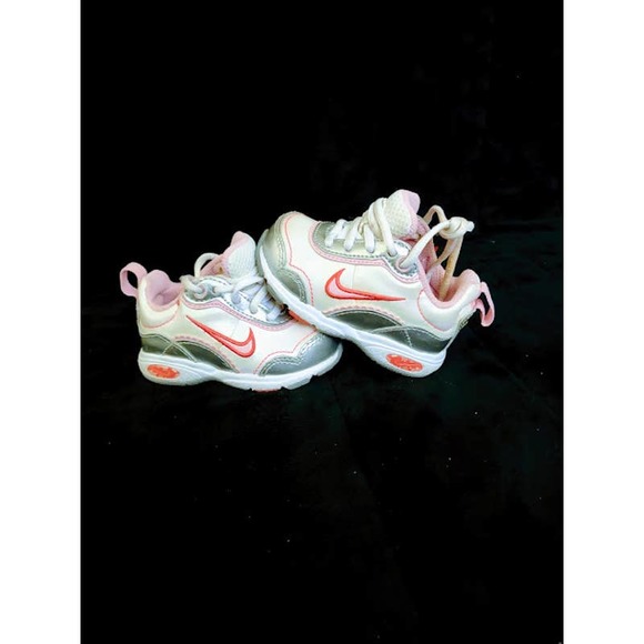 Girl Nike Toddler Infant Baby Sneakers Size 3 C Silver White Pink 395831-100 - Picture 1 of 9